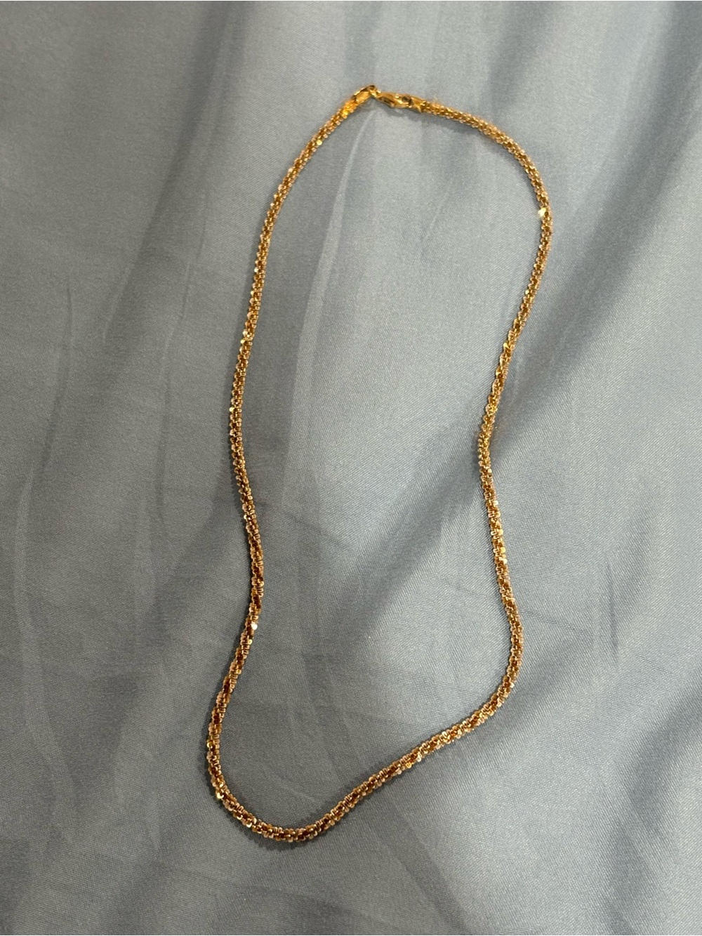 Elegant Gold Rope Chain Necklace - Women's Jewelry specks of silver